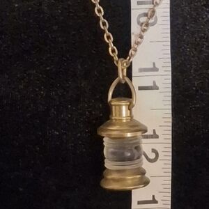Elegant Gold Lantern Pendant Necklace